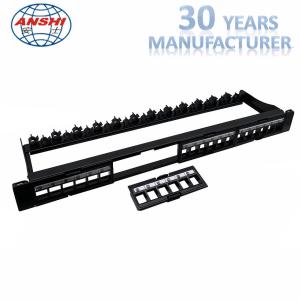 tipo modular portuário painel de 1u Cat6 24 de remendo de Utp com gestão do cabo