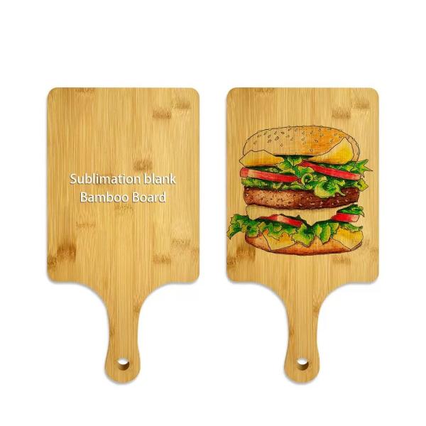 Sublimation Printing Bamboo Wood Pizza Tray Wood Steak Serving Plate