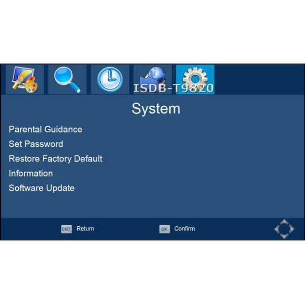 ISDB-T9820 Car ISDB-T Two tuner Two Antenna HD MPEG4 TV receiver for Brazil Peru Chile Costa Rica