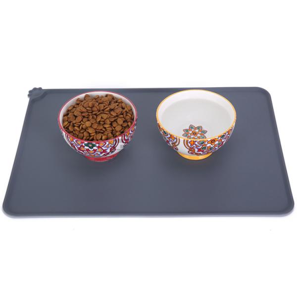 18.7''*11.7'' Silicone Pet Food Mat Cat Water Bowl Mat Pet Supplies Accessories