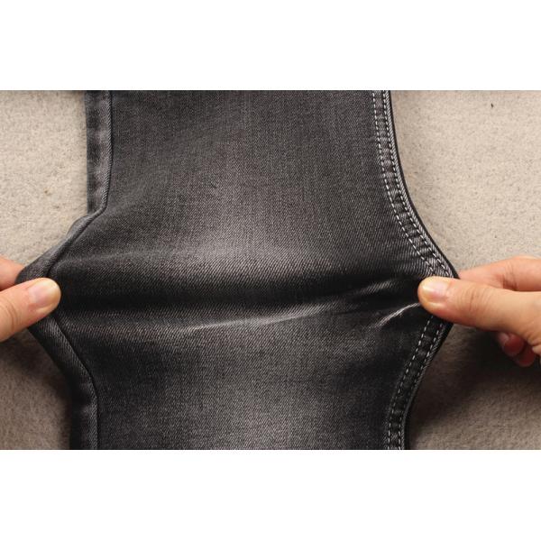 353gsm 63 Cotton 35 Polyester 2 Spandex Fleece Backed Stretchy Denim Fabric