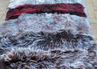 Real Mongolian fur fabric 15cm long hair Mongolian lambskin curly sheep skin