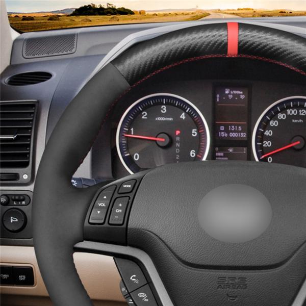 Artificial Leather Orange Steering Wheel Cover for Honda CR-V CRV 2007 2008 2009 2010 2011