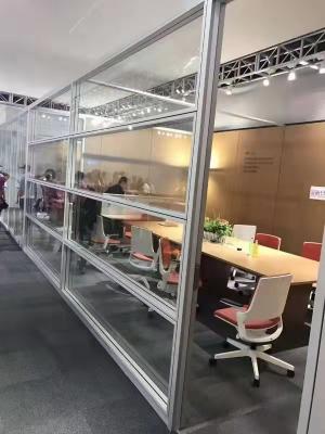 Contemporary Glazed Partition Glass Office Walls Panel Acoustic Insulation