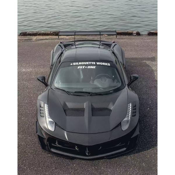 458 Ferrari Body Kit LB Style Front And Rear Bumper 2011 - 2014 Hood Spoiler For Car
