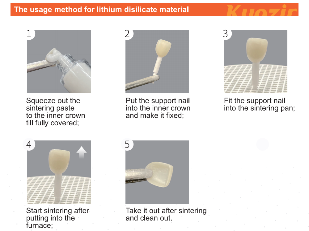 Zirconia Restorations Dental Sintering Paste Firing Support Material for CAD CAM Lab