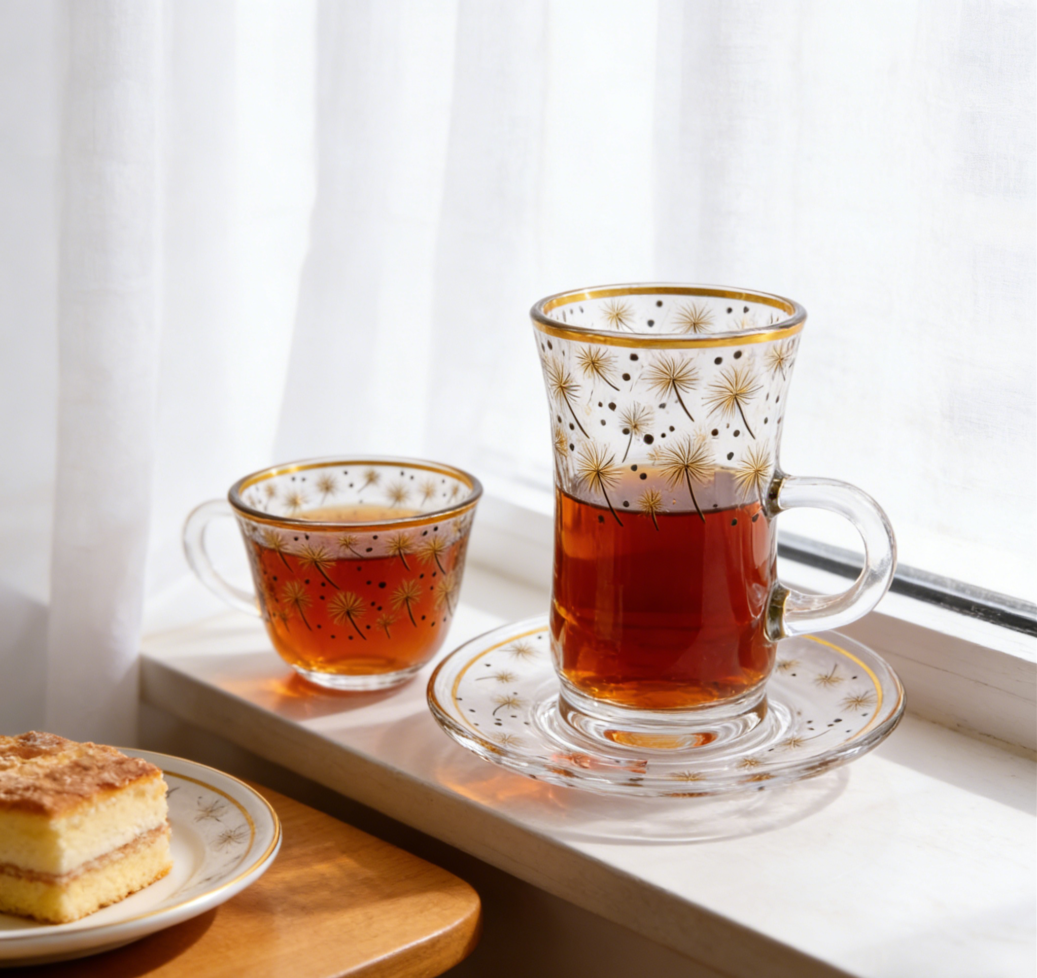 165g Glass Tea Cups Ecofriendly True Height 9cm Stylish Transparent Cups 18 Pcs Set
