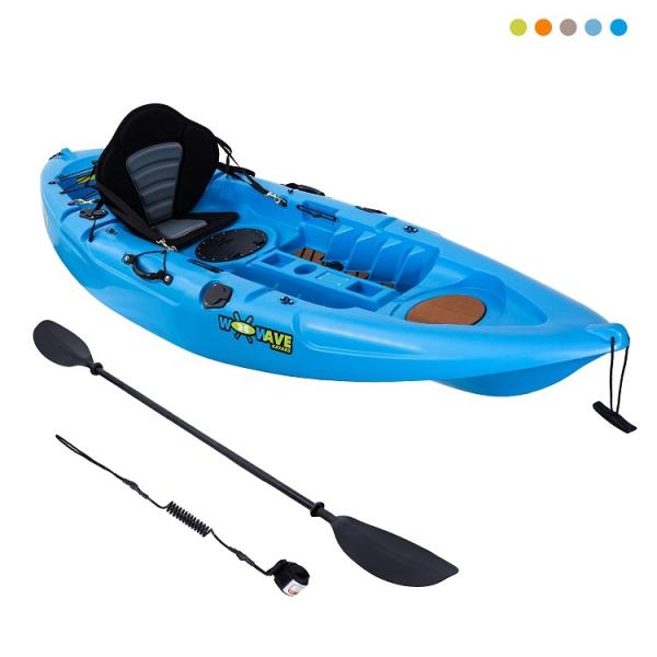 NO Inflatable Drop Stitch Core River Pedal Kayak for 2 Adults Sit and Fish in Comfort
