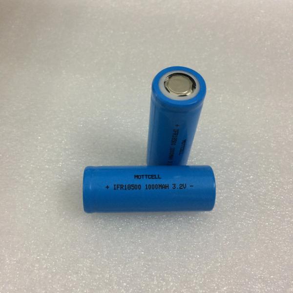 IFR 18500 Lifepo4 Bateria 3.2v 1000mah Células de bateria para luz solar Certificado CE
