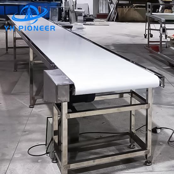 Stainless Steel Food Bag Conveyor Systems , Conveyor Belt Machine Adjustable Speed