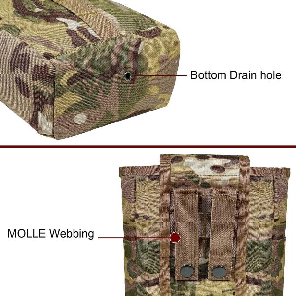 Molle Dump Pouch, Tactical Slingshot Ammo Pouch Foldable Mag Dump Pouch Magazine Utility Roll Up Wiast Bag Drawstring