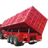 12000X2500X1500mm Tri-Axes Tipper/Side Dump Semi-Trailer com cilindro hidráulico HYVA