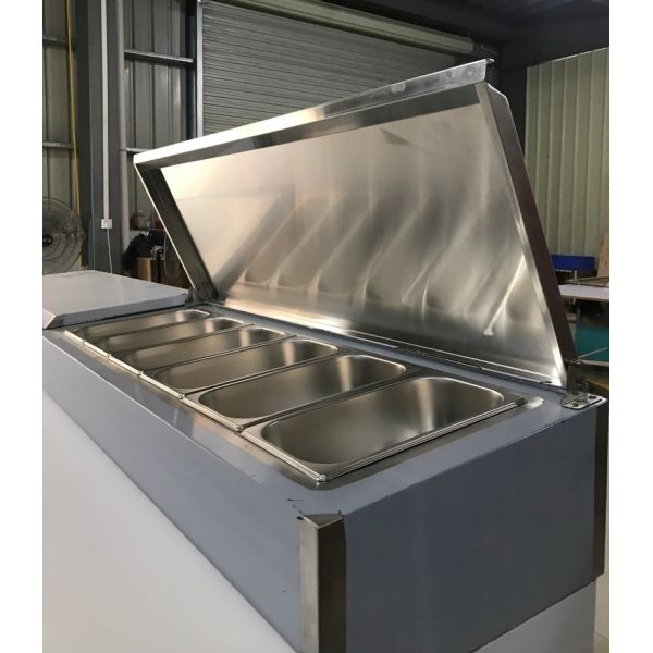 Stainless Steel Pizza Preparation Counter Refrigerator 4 Door Customized Commercial