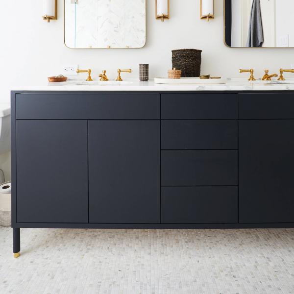 Contemporary Bathroom Vanity Units Cabinet Flat Panel Lacquer Modern Toilet