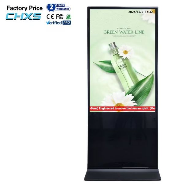 CH 2K/4K Floor Standing Lcd Digital Signage 55 65 Inch Vertical Poster Advertising Touch Smart Interactive Display Screen Totem
