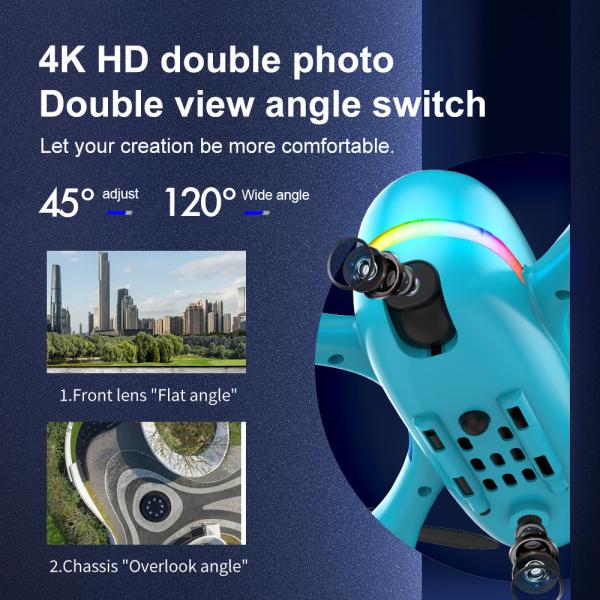 V6 Drone controlado por telefone móvel de longa duração 4k Gimbal Drone