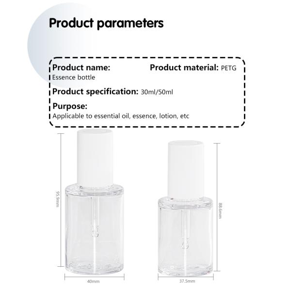 Автоматическая нагружая бутылка капельницы PETG для сливк 30ml и 50ml заботы кожи