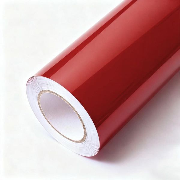 Film vinyle brillant imperméable pour voiture Rouge Rouge HYC1077