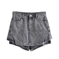 A cintura alta do OEM da fábrica lavou saia-calças do short da rua da forma das calças de brim para mulheres