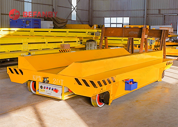 Battery Operated Rail Transfer Cart with Customizable Platform and 1-500T Load Capacity for Coil Handling