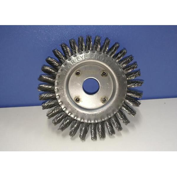 Durable Knotted Wire Wheel Brush High Impact Cleaning Action With 16mm Hole