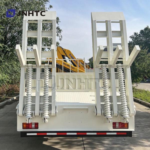 HOWO Cargo Cargo Truck Mounted Crane Truck 290HP 5Ton Railboard Flat Plate Cargo Truck