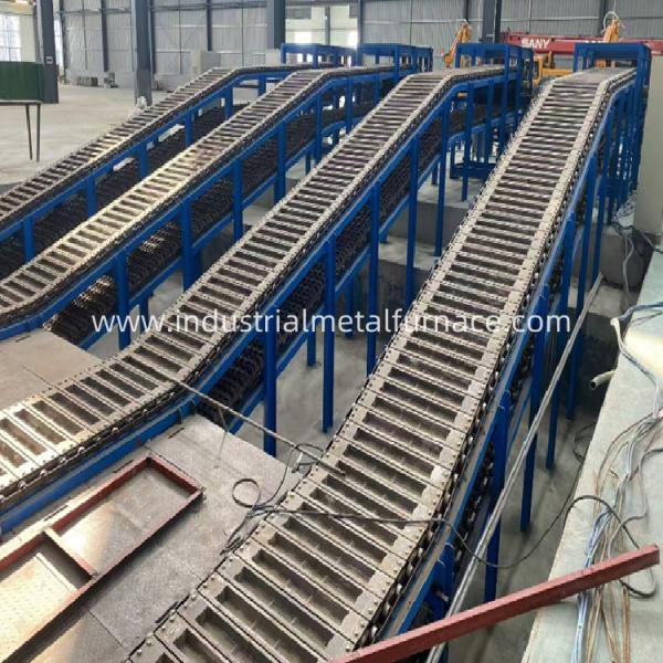 Máquina de fundición de lingotes de aluminio industrial de 16,5 metros y 8 kilogramos. Producción 8T/H. Desmoldeo automático.