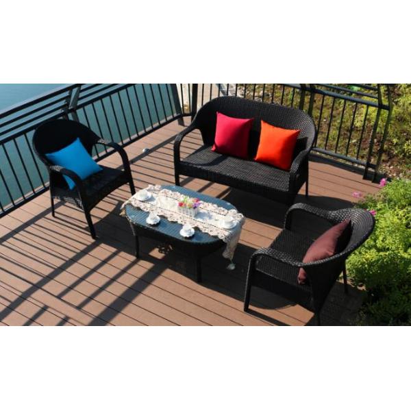 Leisure Aluminium Outdoor Garden wicker chair Poly Rattan chair patio Backyard table and chairs