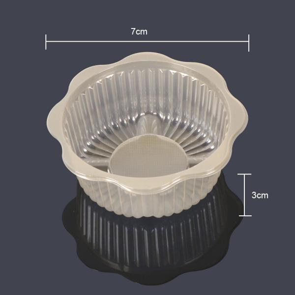 Moisture Resistant φ7*3cm Pastry Plastic Container