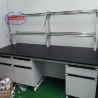 Customized Chemistry Lab Bench Manufacturers with Multi-Functional Socket and Ceramic Valve Core Faucet