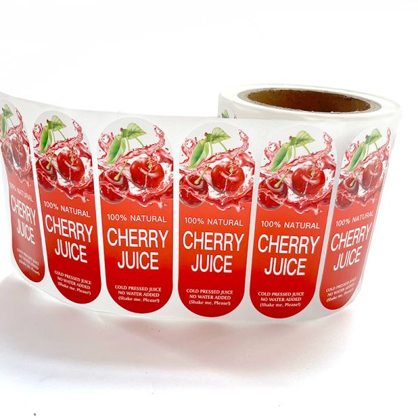Premium Personalized Custom Printing Adhesive Use-for Water Juice Bottle Labels Waterproof Adhesive Label Printing