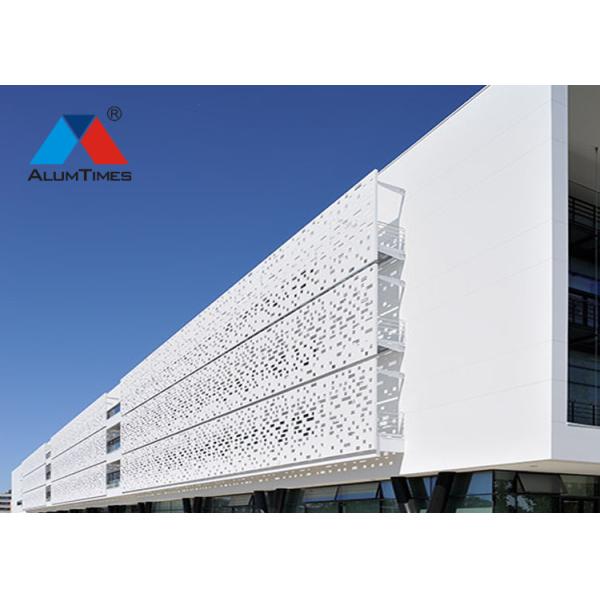 Fireproof Powder Coated Aluminium Screens , CNC Cut Decorative Aluminum Wall Panels
