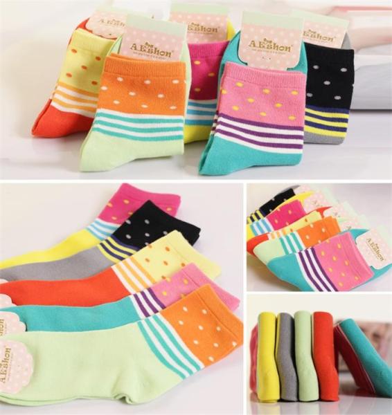 Durable fashion design AZO-free women's cotton dress socks for 2015 christmas promotion