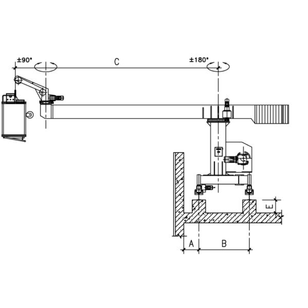 500m Height Building Maintenance Unit With 300kg Aluminium Gondola Permanently Installed On Building Top