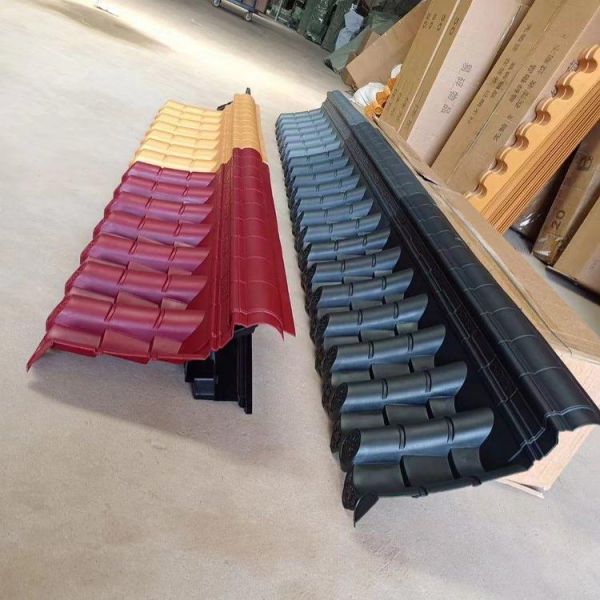 Chinese Style Garden Shed Roof Plastic Sheet Decorative Artificial Resin PP Antique Roof Tiles