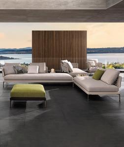 Aluminum Frame Braided Roap Rattan Outdoor Sofa And Table Set Leisure Patio