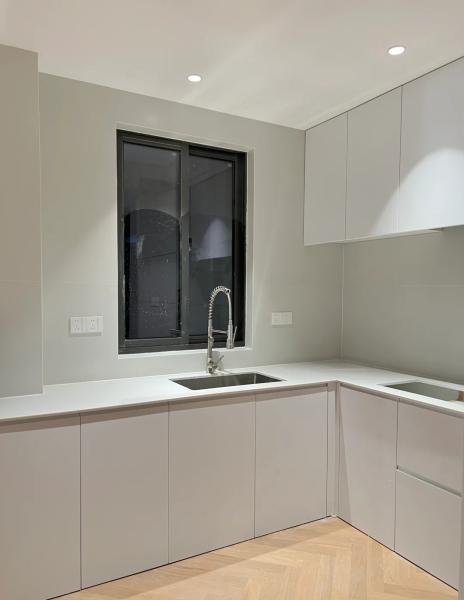 Customization Kitchen Cabinets Modern Cupboard with Quartz Stone Counters