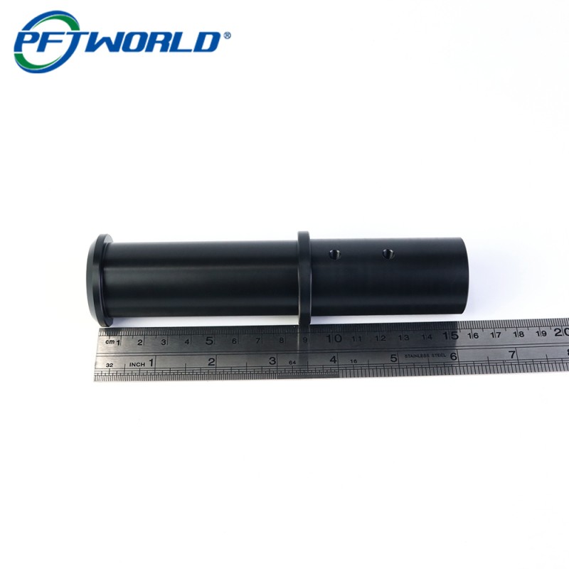 Custom CNC Machined Black POM Guide Sleeve | Precision Acetal Turning & Milling Parts