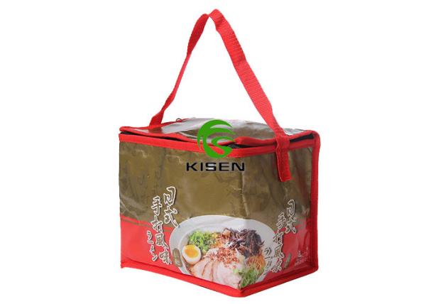 Insulation Film Heavy Duty Lunch Box Cooler , Thermal Heated Food Delivery Bags