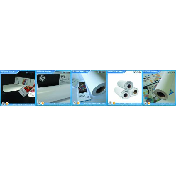 Rollo mate de la lona de algodón de la impresión del chorro de tinta del formato grande 380gsm para la tinta del solvente de Eco