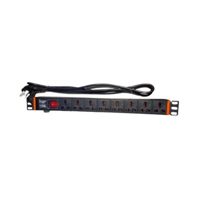 Universal Style 8wavs Socket Black Color 2m Wire Chinese Plug 250v Voltage 10A Current