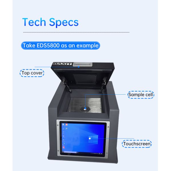 X-ray gold purity tester with USB interface, suitable for solid, liquid and powder materials