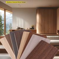 Panneau mural de grains de bois en PVC de 8 mm en fibre de bois de bambou