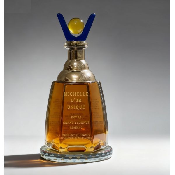 Arman Vodka Brandy Glass Bottle Round Shaped Alcohol Bottle 1000ML