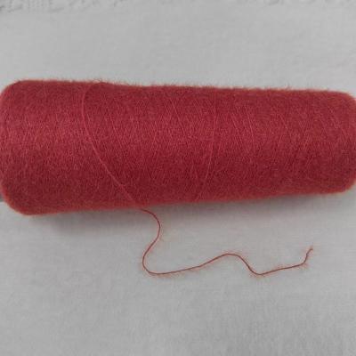 Red Feather Polyester Mink  Eyelash Fancy Yarn For Knitting Cardigans