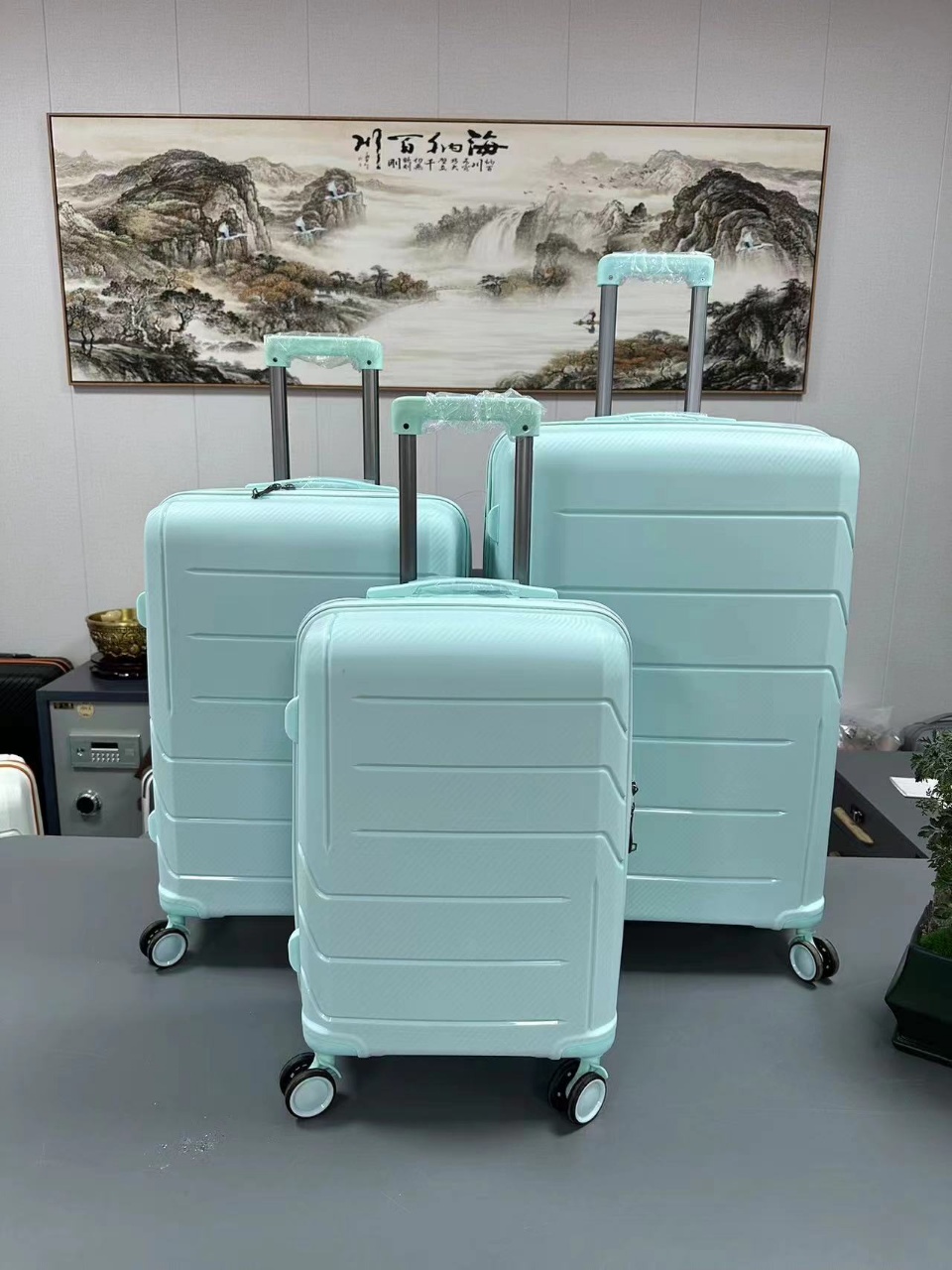 Unisex Large Ultra-Durable Resilience Carry-On Luggage Sets High Reliability Spinner Explosion-Proof Zipper PP Material PP