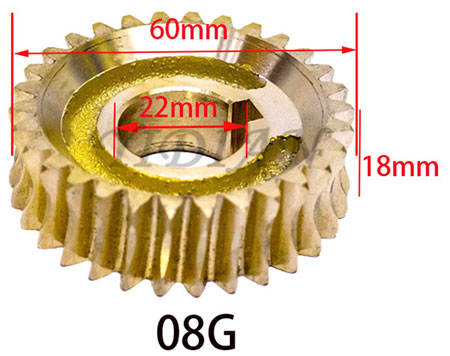 24T 30T Медное зубчатое колесо Металлическое зубчатое колесо для деревообрабатывающей питающей машины