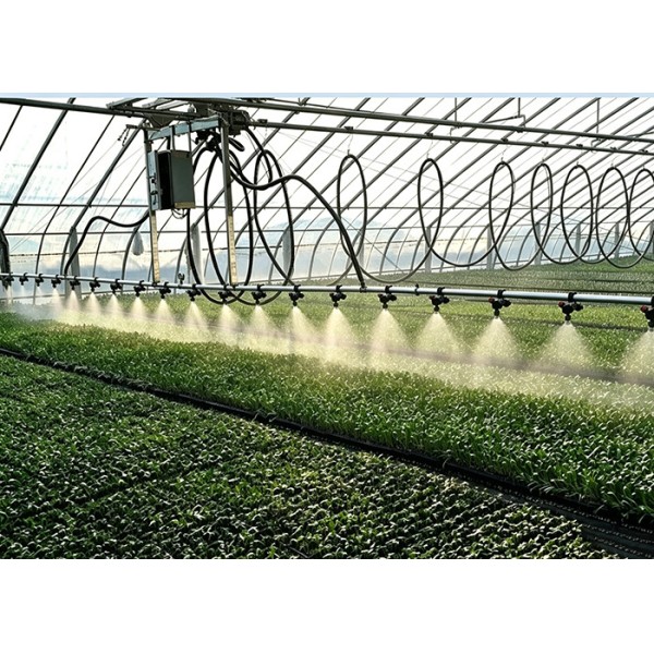 Automatic Self-Propelled Boom Sprinkler Irrigation Machine for Greenhouse
