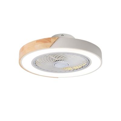 Ventilateur de plafond en bois à LED moderne acrylique