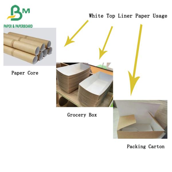 170grs 200grs 220grs White Top Liner Paper For Core Of Toillet Paper Core One Side White One Side Kraft